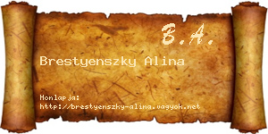 Brestyenszky Alina névjegykártya